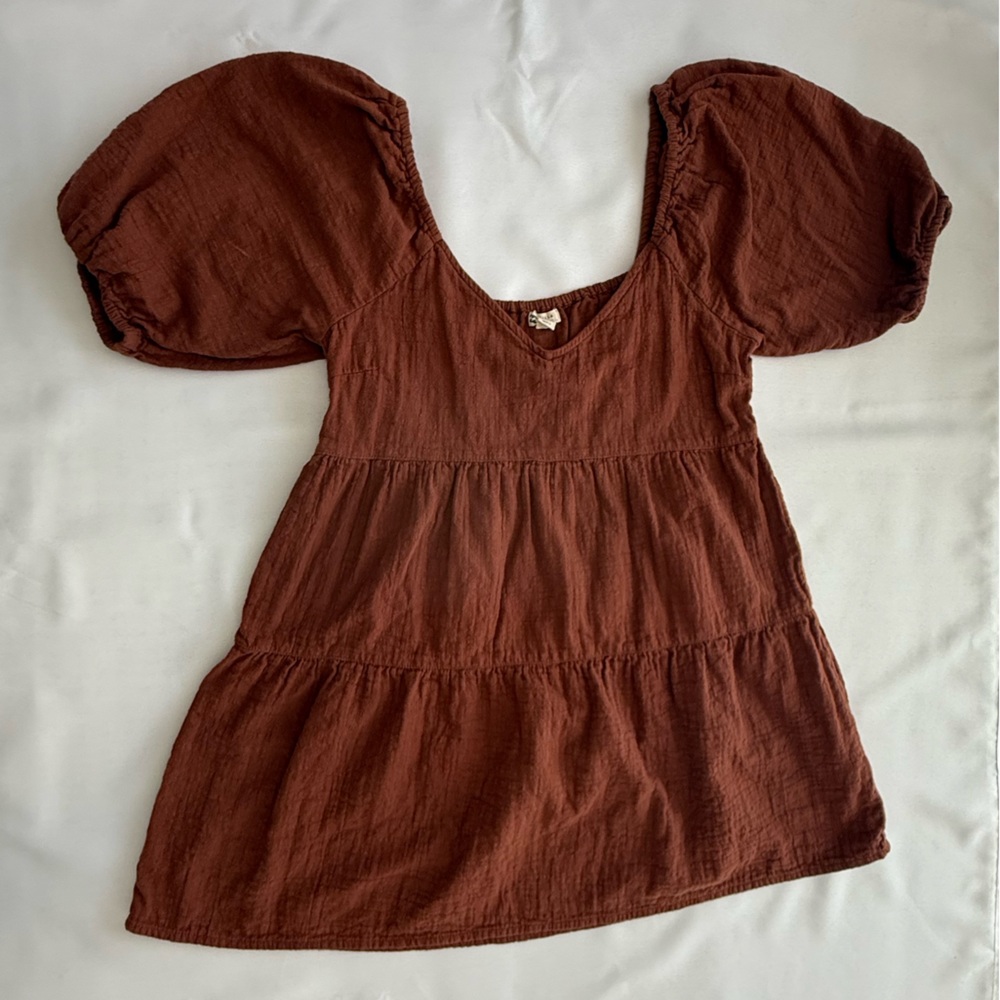 🌻 Billabong Boho Puff Sleeve Top – Size Medium 🌻